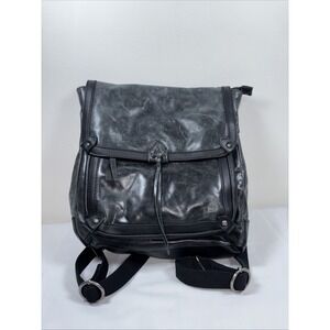 The Sak Ventura Leather Convertible Purse/Backpack Gray Distressed Versatile